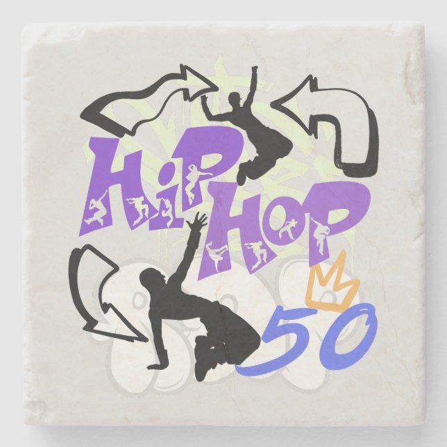 Dessous-de-verre En Pierre Hip hop 50,w (Devant)
