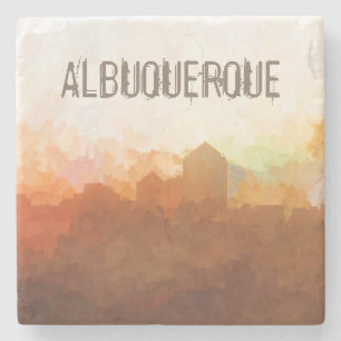 Dessous-de-verre En Pierre Horizon d'Albuquerque Nouveau Mexique EN NUAGES