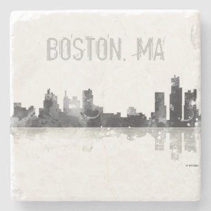 Dessous-de-verre En Pierre HORIZON de BOSTON LE MASSACHUSETTS - Stome boit le