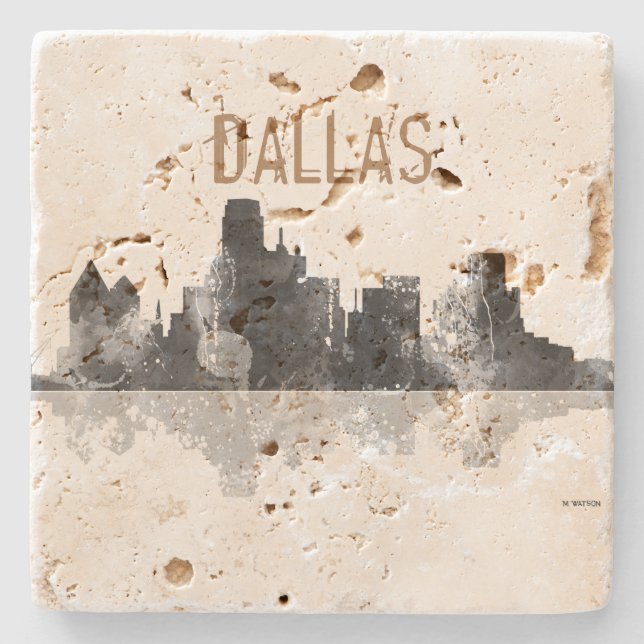 DESSOUS-DE-VERRE EN PIERRE HORIZON DE DALLAS, LE TEXAS (Devant)