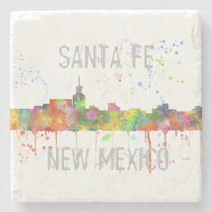 DESSOUS-DE-VERRE EN PIERRE HORIZON DE SANTA FE, NOUVEAU MEXIQUE