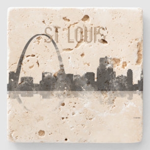 DESSOUS-DE-VERRE EN PIERRE HORIZON DE ST LOUIS, MISSOURI