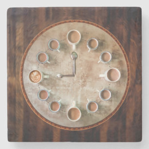 Dessous-de-verre En Pierre Horloge Tasses à Café