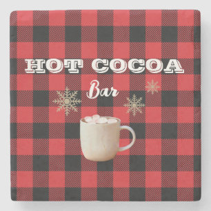 Dessous-de-verre En Pierre Hot Cocoa Bar Check Mountain