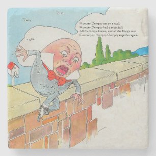 Dessous-de-verre En Pierre Humpty Dumpty sur le mur mère oie rime
