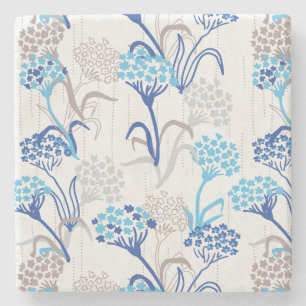 Dessous-de-verre En Pierre Hydrangée légère et aérée Motif floral