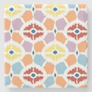 Dessous-de-verre En Pierre Ikat coloré de diamants géométrique