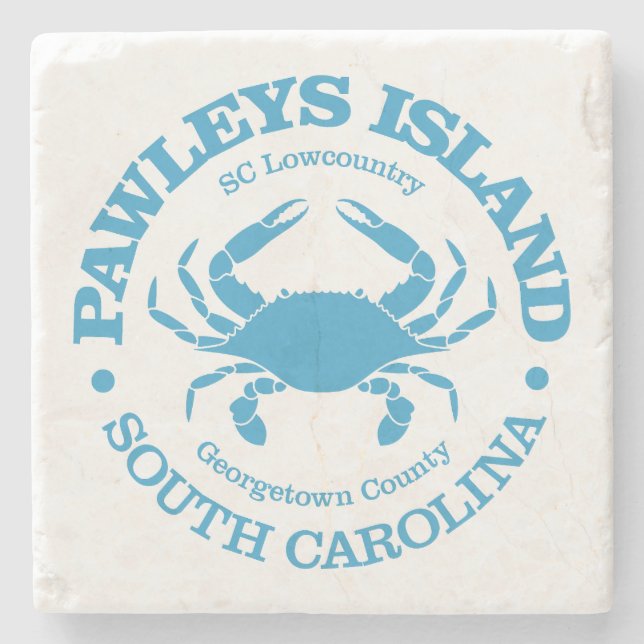 Dessous-de-verre En Pierre Île Pawleys (crabe) (Devant)