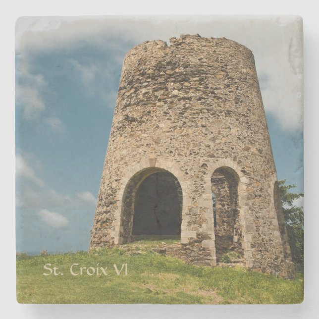 Dessous-de-verre En Pierre Îles Vierges américaines St. Croix Sucre Mill Cara (Devant)