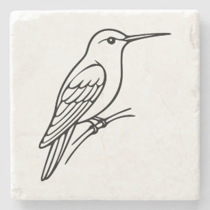 Dessous-de-verre En Pierre Illustration de colibri en ligne – Dessin d'oiseau
