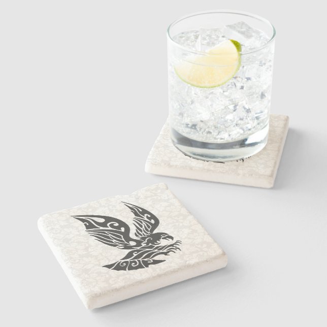 Dessous-de-verre En Pierre Illustration de l'aigle volant de la tribu noire (Côté)