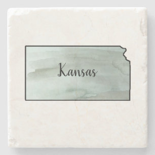Dessous-de-verre En Pierre Illustration de l'État du Kansas