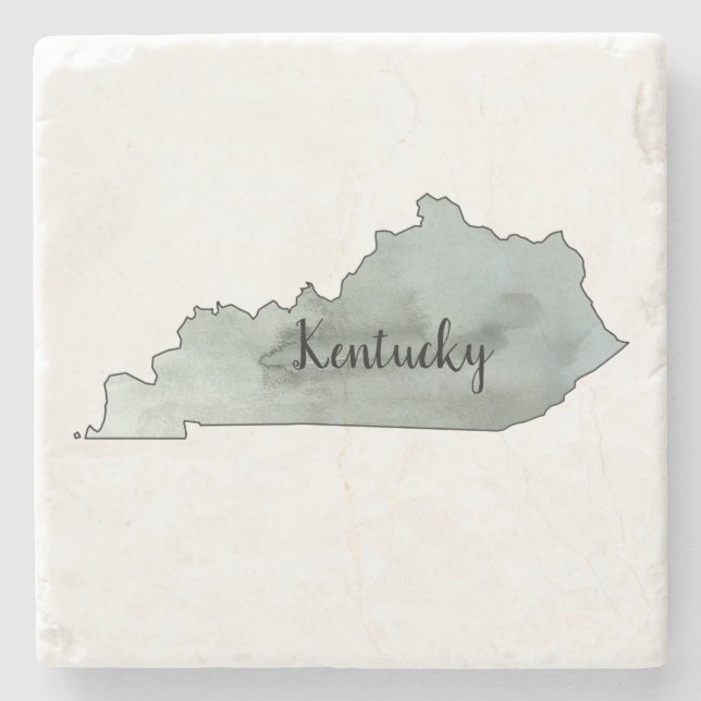 Dessous-de-verre En Pierre Illustration de l'État du Kentucky (Devant)
