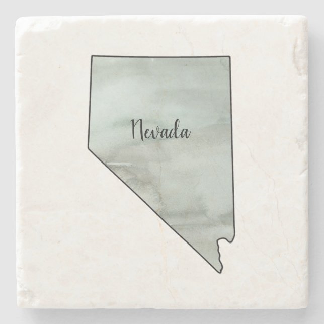Dessous-de-verre En Pierre Illustration de l'état du Nevada (Devant)