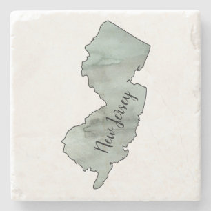 Dessous-de-verre En Pierre Illustration de l'état du New Jersey