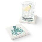 Illustration Turquoise Vintage Octopus