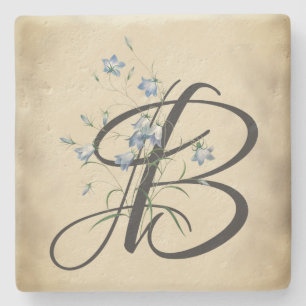 Dessous-de-verre En Pierre Initiale B, Vintage Bluebells Dessous de verre en