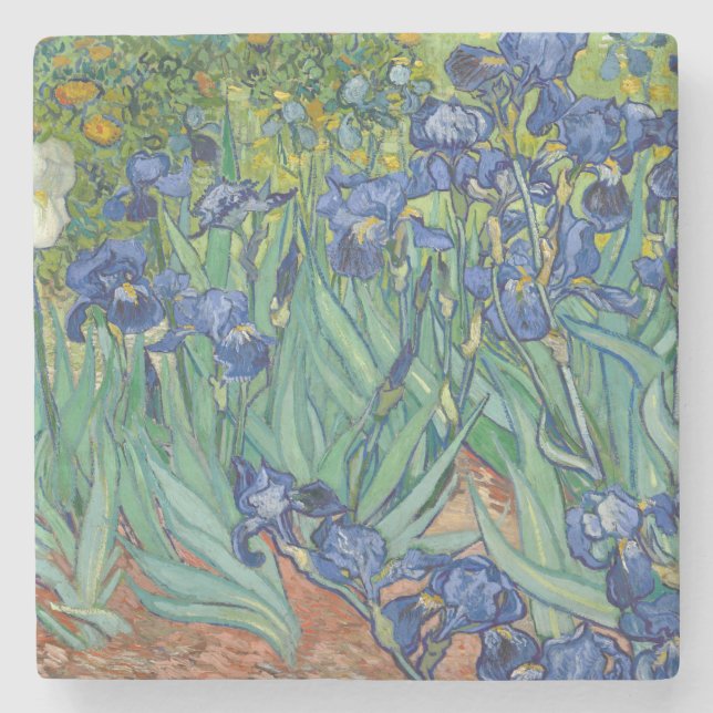 Dessous-de-verre En Pierre Irises par Van Gogh (Devant)
