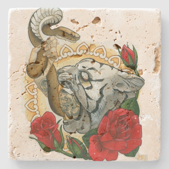 Dessous-de-verre En Pierre "ironie " (Devant)