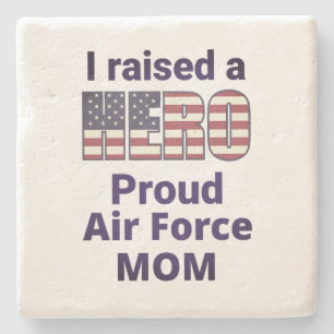 Dessous-de-verre En Pierre J'AI ÉLEVÉ UN HERO FIER AIR FORCE MOM USA Flag Art
