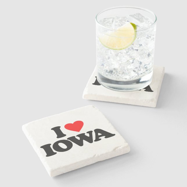 DESSOUS-DE-VERRE EN PIERRE J'AIME IOWA (Côté)