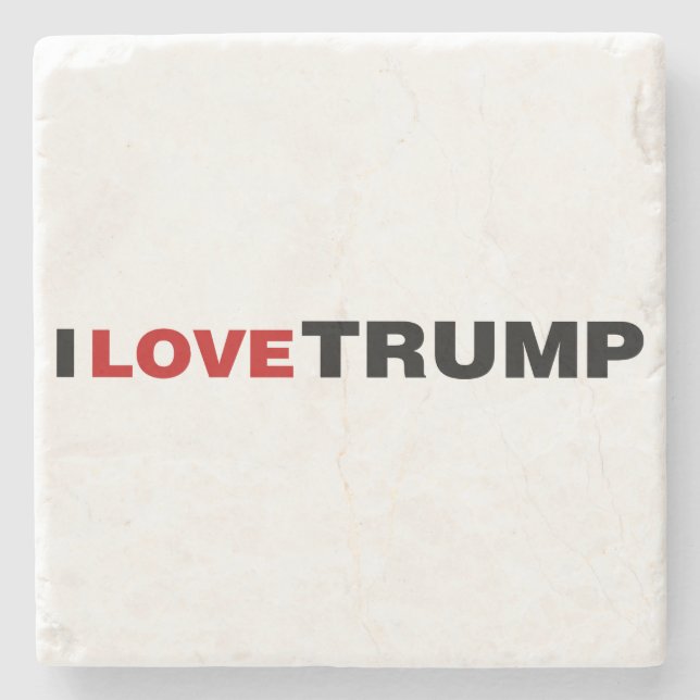 Dessous-de-verre En Pierre J'aime Trump (Devant)