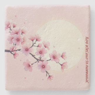 Dessous-de-verre En Pierre Japanese Blossom Stone Coaster 