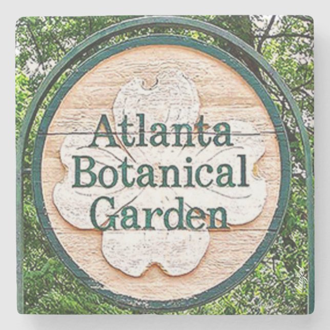 Dessous-de-verre En Pierre Jardin botanique Atlanta Landmark Marble Stone Coa (Devant)