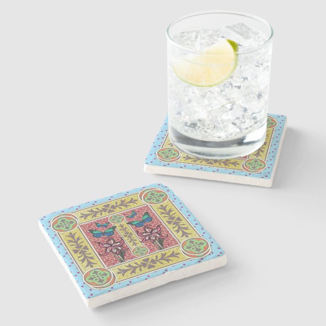 Dessous-de-verre En Pierre Jardin des papillons (Côté)