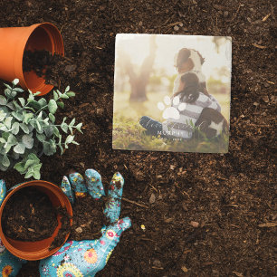 Dessous-de-verre En Pierre Jardin photo Monogram Pet Memorial