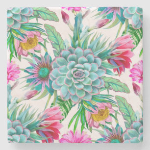 Dessous-de-verre En Pierre Jardin tropical succulent