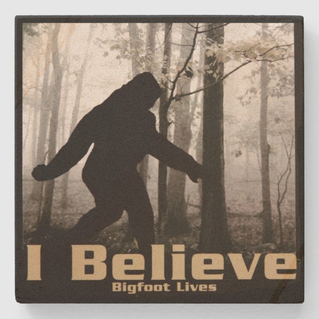 Dessous-de-verre En Pierre Je crois que Bigfoot vit (Devant)