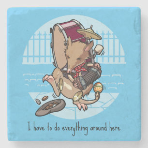 Dessous-de-verre En Pierre Je Dois Faire Tout Autour D'Ici Un Homme Band