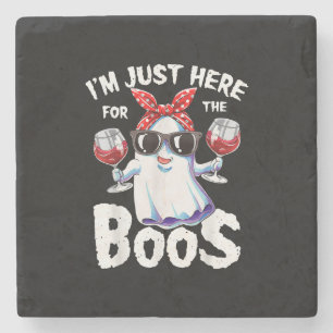Dessous-de-verre En Pierre Je suis juste ici pour le Boos Halloween Women Gho