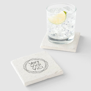 Dessous-de-verre En Pierre Je suis venu, j'ai vu, j'ai conquis "Veni, Vidi,