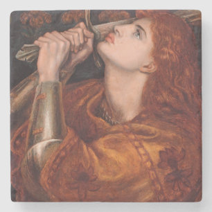 Dessous-de-verre En Pierre Jeanne d'Arc (Portrait) (par Dante Gabriel Rossett