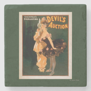 Dessous-de-verre En Pierre Jeu de la vente aux enchères du diable éternel d