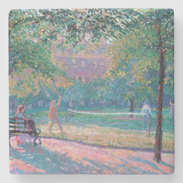 Dessous-de-verre En Pierre Jeu de tennis (Devant)