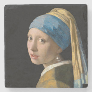 Dessous-de-verre En Pierre Johannes Vermeer - Fille avec une oreille perle