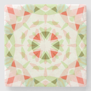 Dessous-de-verre En Pierre Joli Décor Dopamine Rouge Rose Green Star tendance