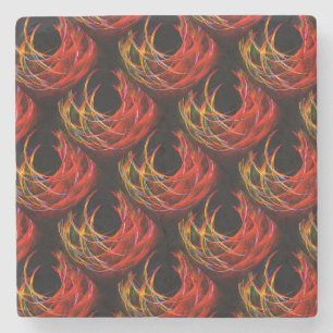 Dessous-de-verre En Pierre Joli motif d'art abstrait bohème élégant moderne #