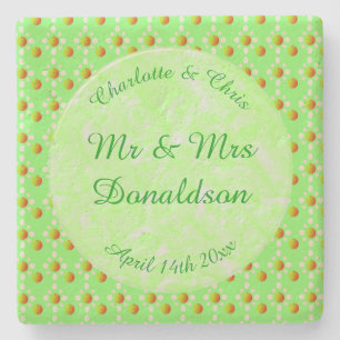 Dessous-de-verre En Pierre Joli Printemps Mariage Pomme fleur et Pommes