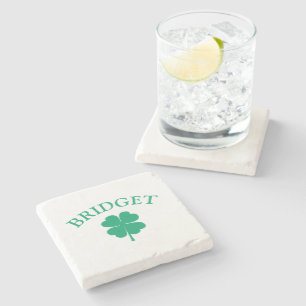 Dessous-de-verre En Pierre Jour de la Saint Patrick de trèfle vert irlandais 