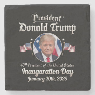 Dessous-de-verre En Pierre Jour d'investiture de Trump 2025 47e président des