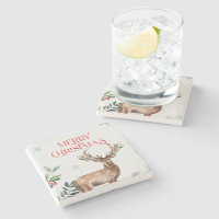 Joyeuse typographie de Noël et cerf de Noël