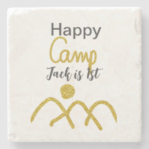 Dessous-de-verre En Pierre Joyeux camping campeur un anniversaire enfants sol