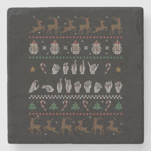 Dessous-de-verre En Pierre Joyeux Noël - ASL American Sign Language II