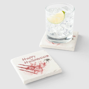 Dessous-de-verre En Pierre Joyeux Scratches Sanglantes Halloween