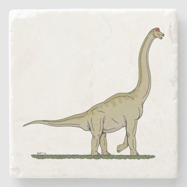 Dessous-de-verre En Pierre Jurassique Dinosaure Brachiosaurus (Devant)