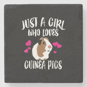 Dessous-de-verre En Pierre Juste Une Fille Qui Aime Guinée Cochons Guinée C